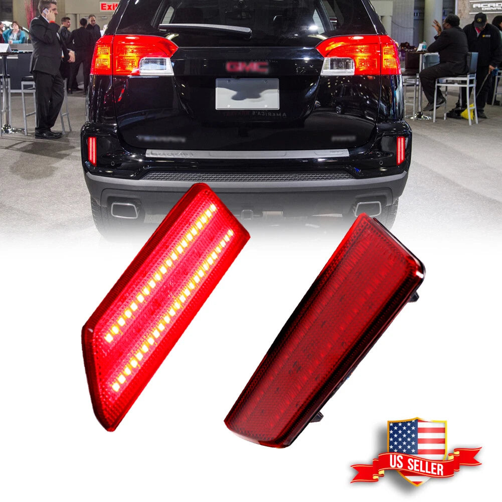 2X LED Rear Bumper Reflectors for GMC Terrain (2016–2017)