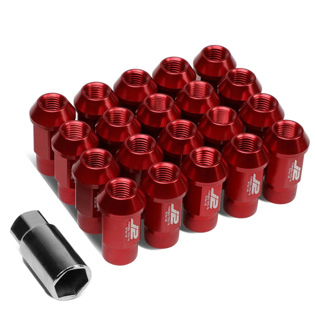 Set of 20 J2 7075 Forged Aluminum M12x1.5 Open-End Lug Nuts for