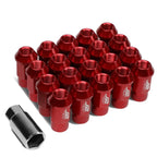 Set of 20 J2 7075 Forged Aluminum M12x1.5 Open-End Lug Nuts for
