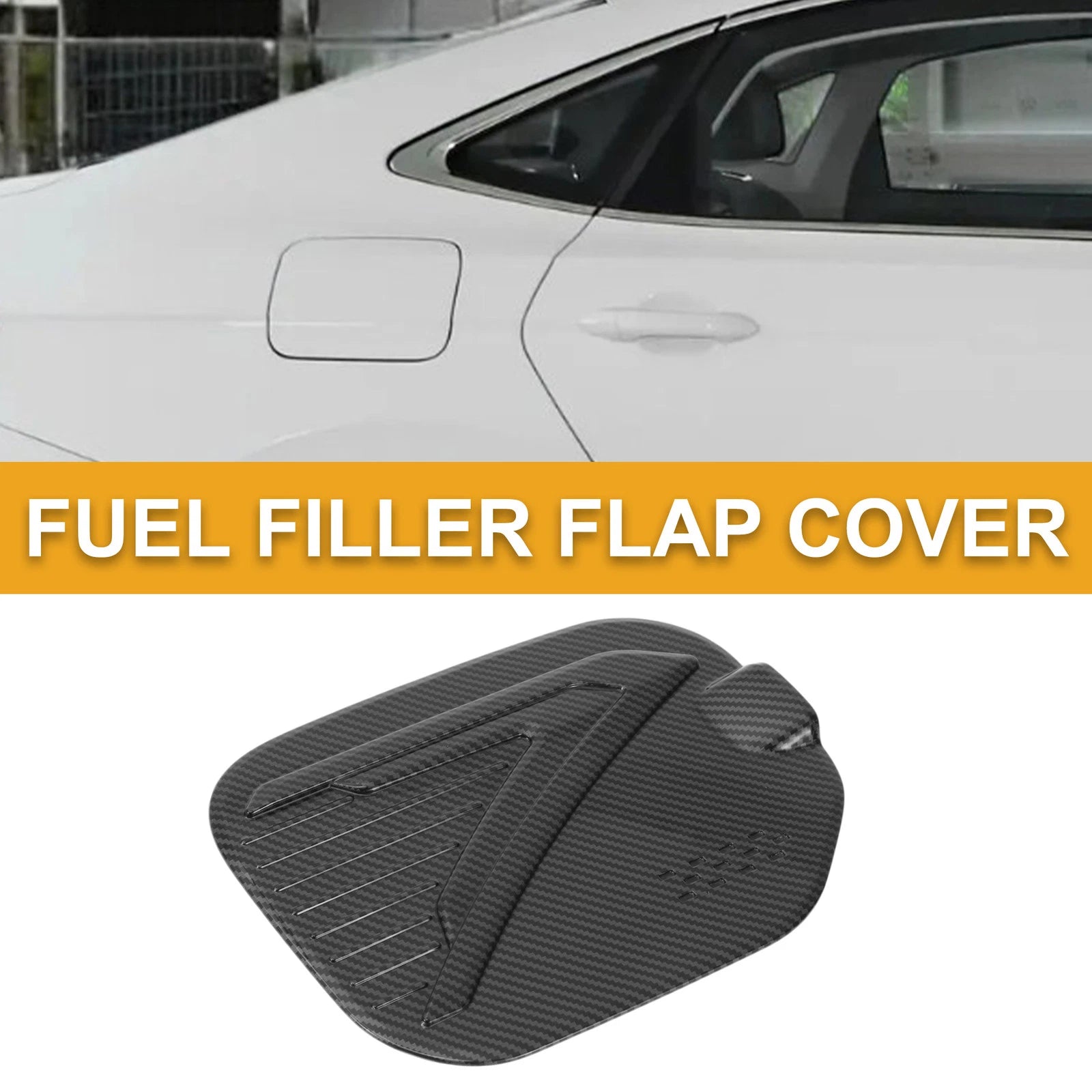 Fuel Tank Door Cap for Ford F-150 (2022–2025) Carbon Fiber Black