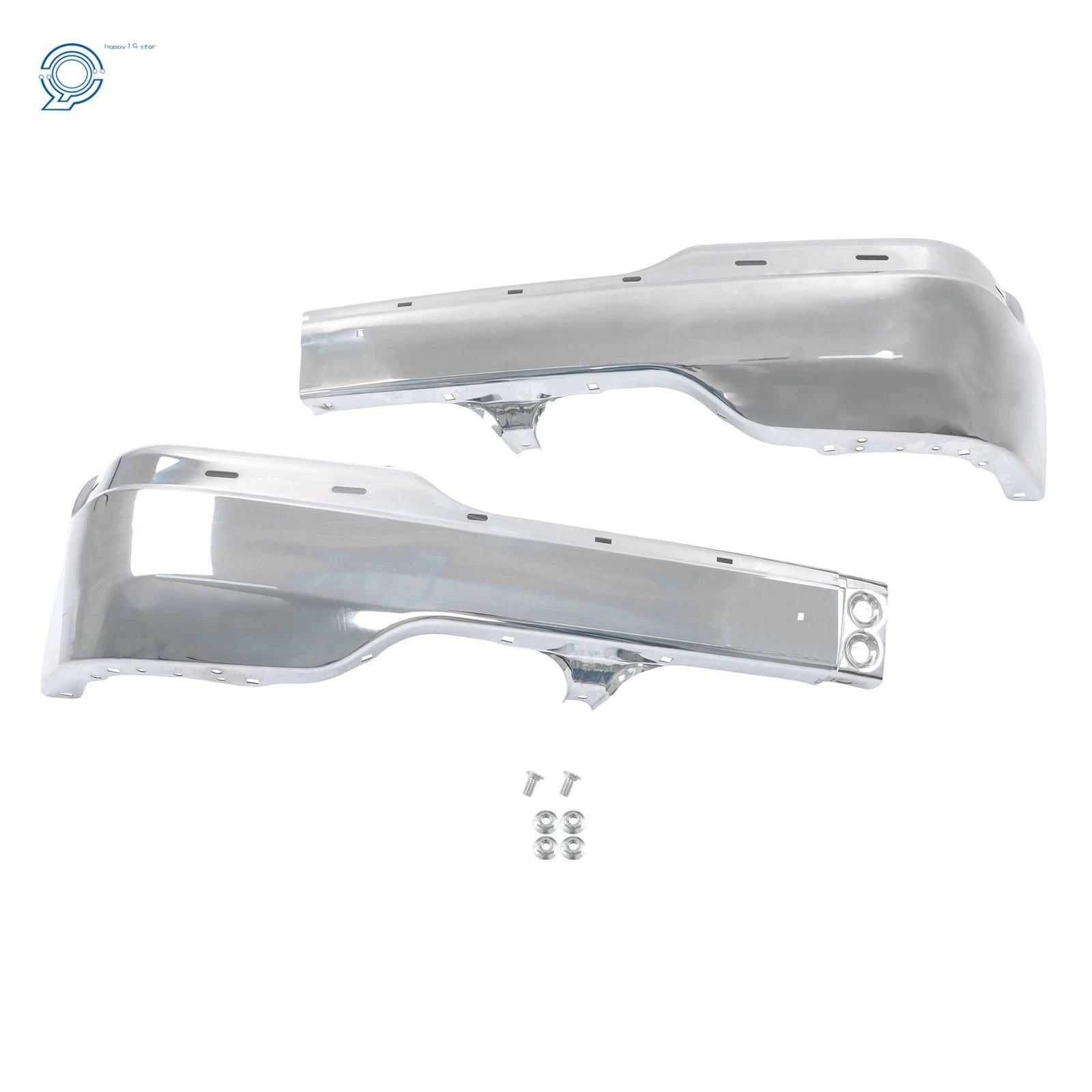 Chrome Split Front Bumper for GMC Yukon (2000–2006) Sierra 1500 2500 3500 (1999–2002)