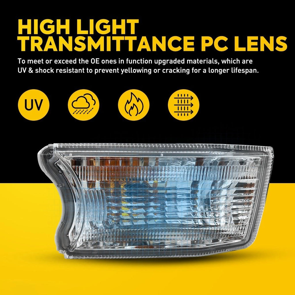 Set of 2 Amber Turn Signal Corner Lamps for Toyota 4Runner (2010–2014)