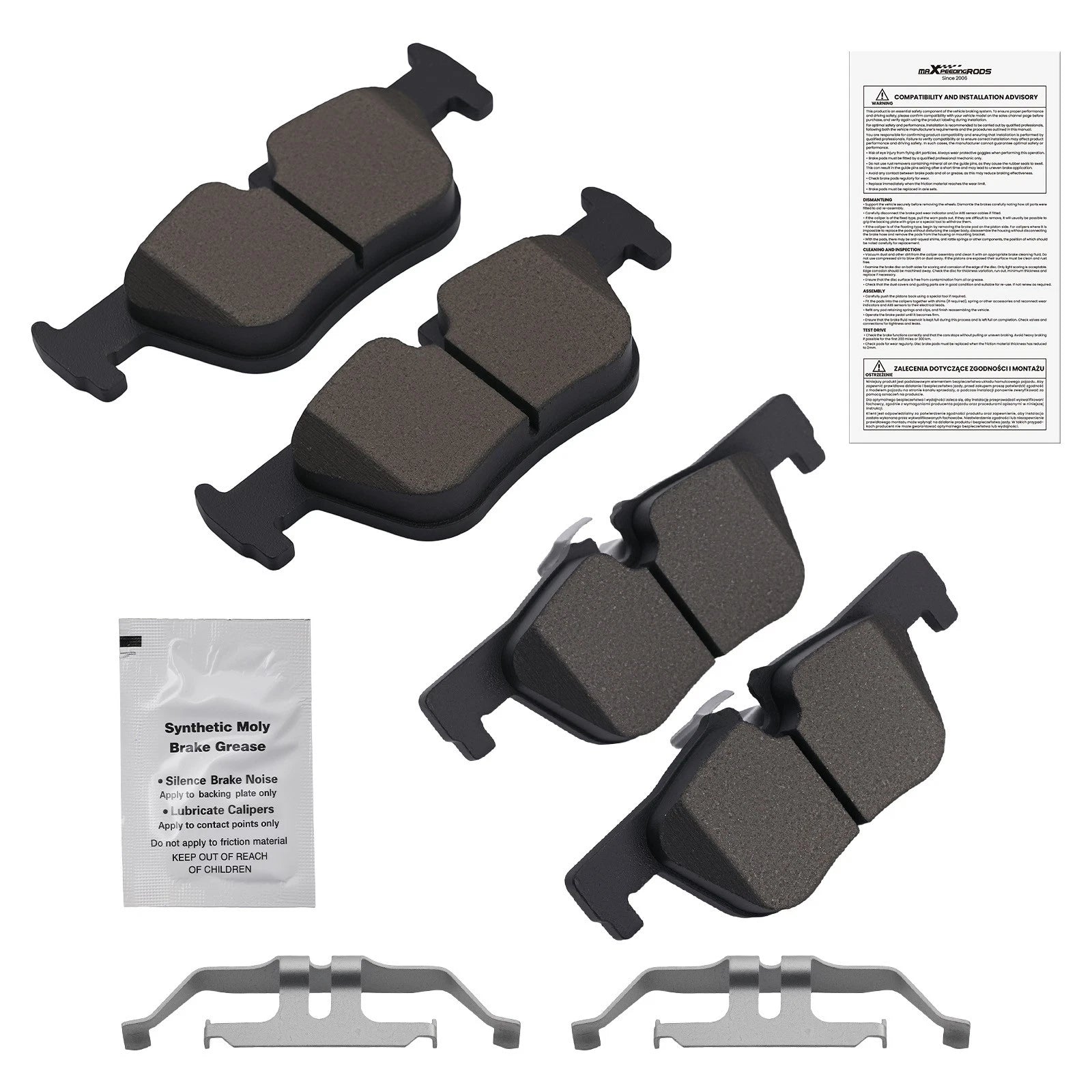 Rear Ceramic Brake Pads Kit for BMW 430i xDrive, 328d xDrive (2014–2020)