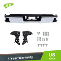Chrome Steel Rear Bumper Assembly for Silverado Sierra 2500 3500 (2015–2019)