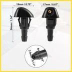 2pcs Windshield Wiper Washer Nozzle Spray Jet for Honda Civic (2006–2011) No. 76810SWAE01