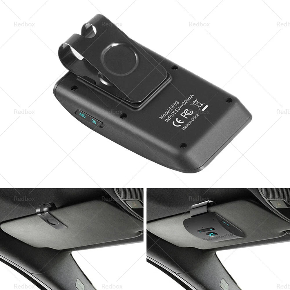 Wireless Bluetooth Handsfree Speaker Phone Sun Visor Clip Universal