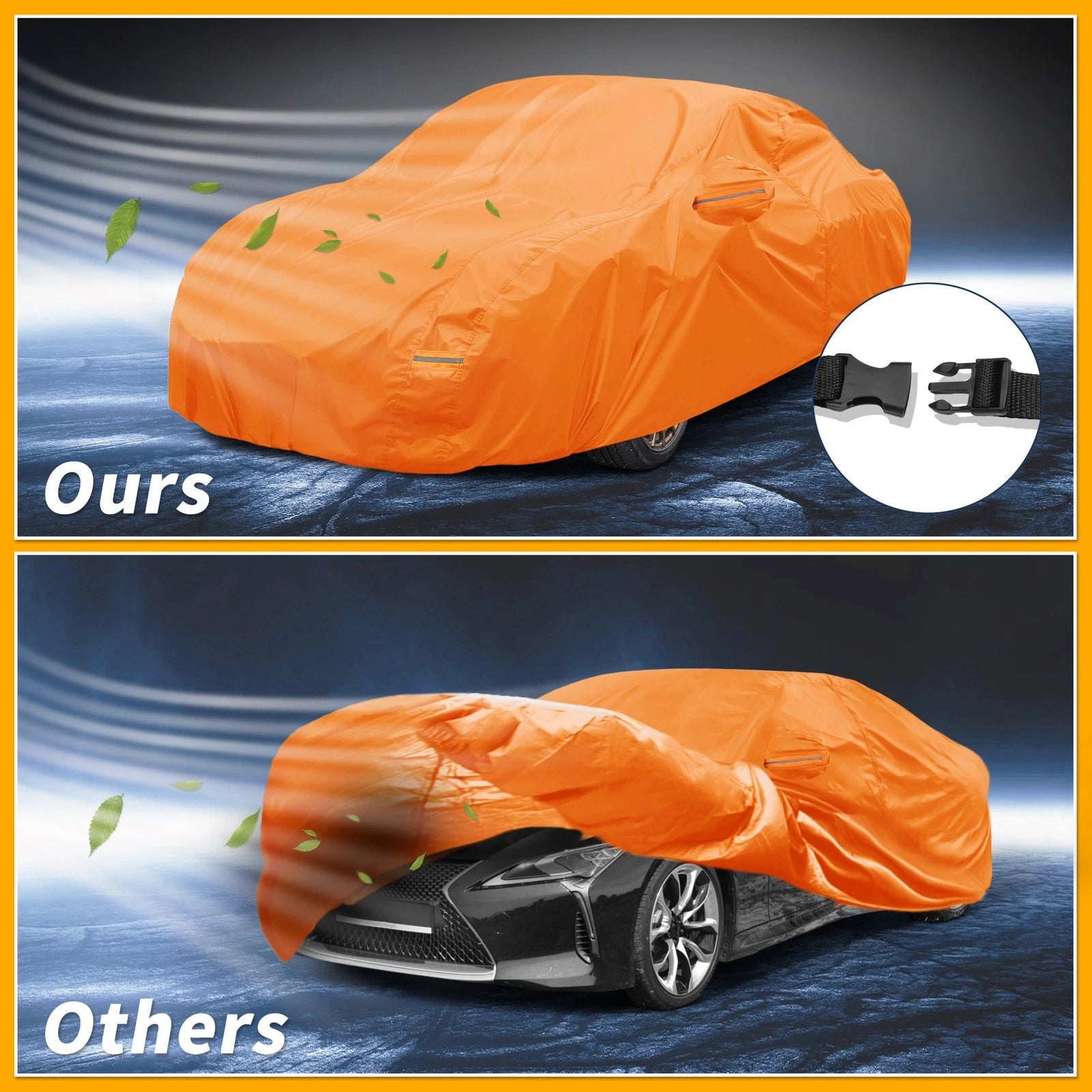 Waterproof Car Cover for Lexus LC (2018–2023) 210D-PU with Zipper