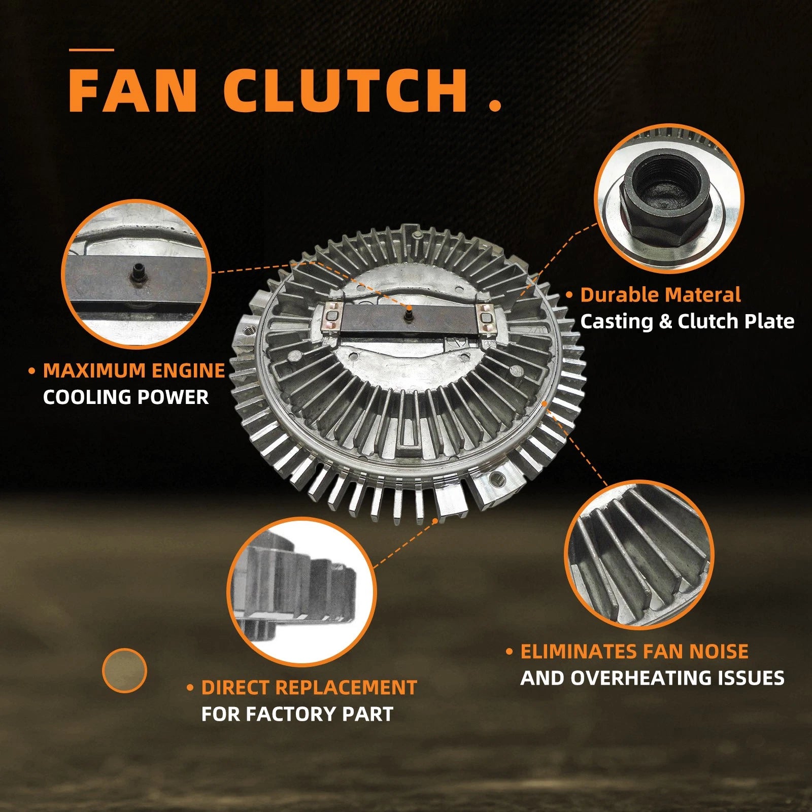 Radiator Cooling Fan Clutch for BMW 323 325 328 330 525 528 530 Z3 X5 M3 (1990–2006)