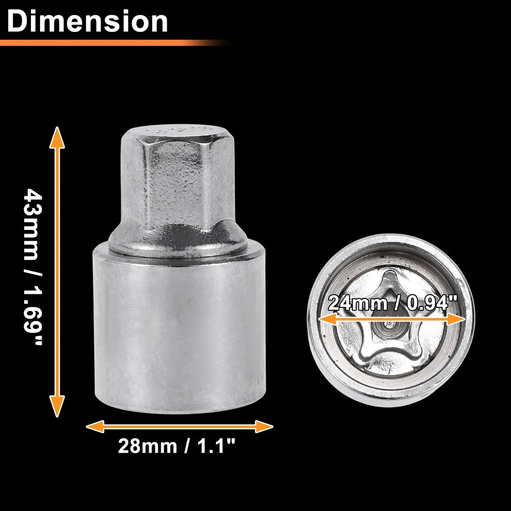 Wheel Lock Lug Nut Key Socket Tool for Mercedes-Benz