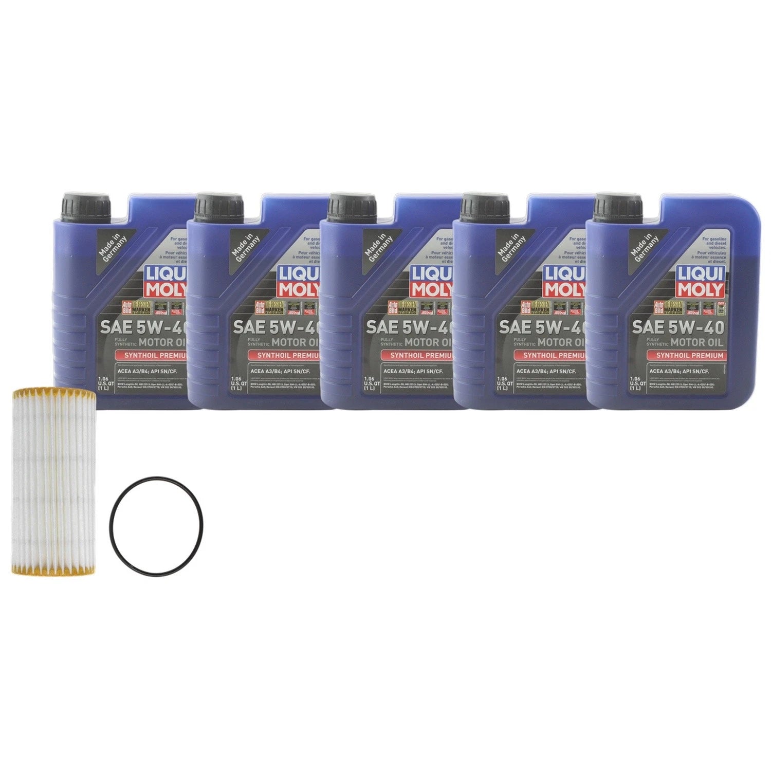 5L Liqui Moly Synthoil 5W-40 Engine Oil Change Kit for Audi A3 A6 (2000–2023)