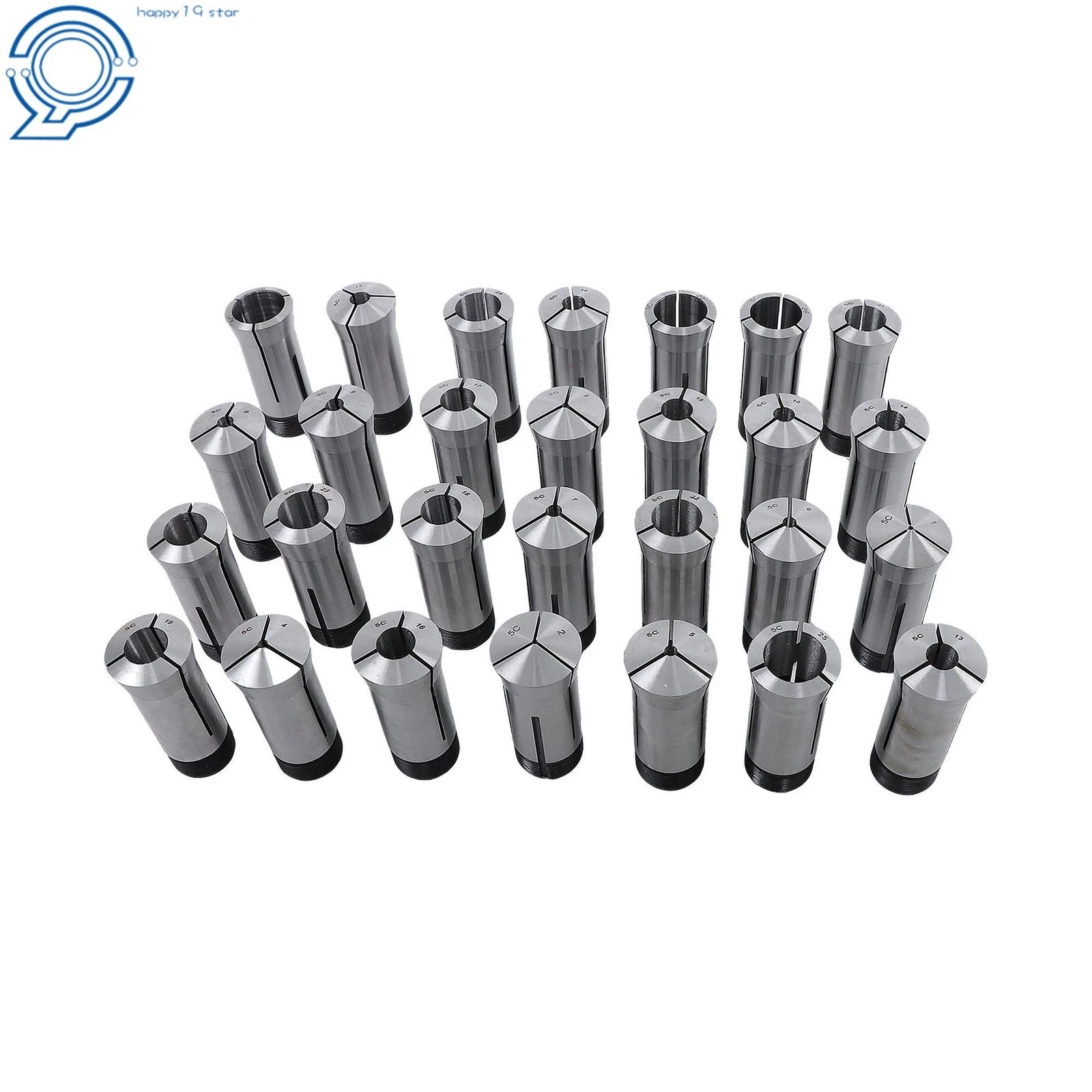 28 Pack 5C Precision Collet Set for Full Metric Range (1-28mm)