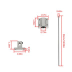 Set of 2 Linear Shafts with SCS10UU Blocks and SK10 Supports for Universal Use