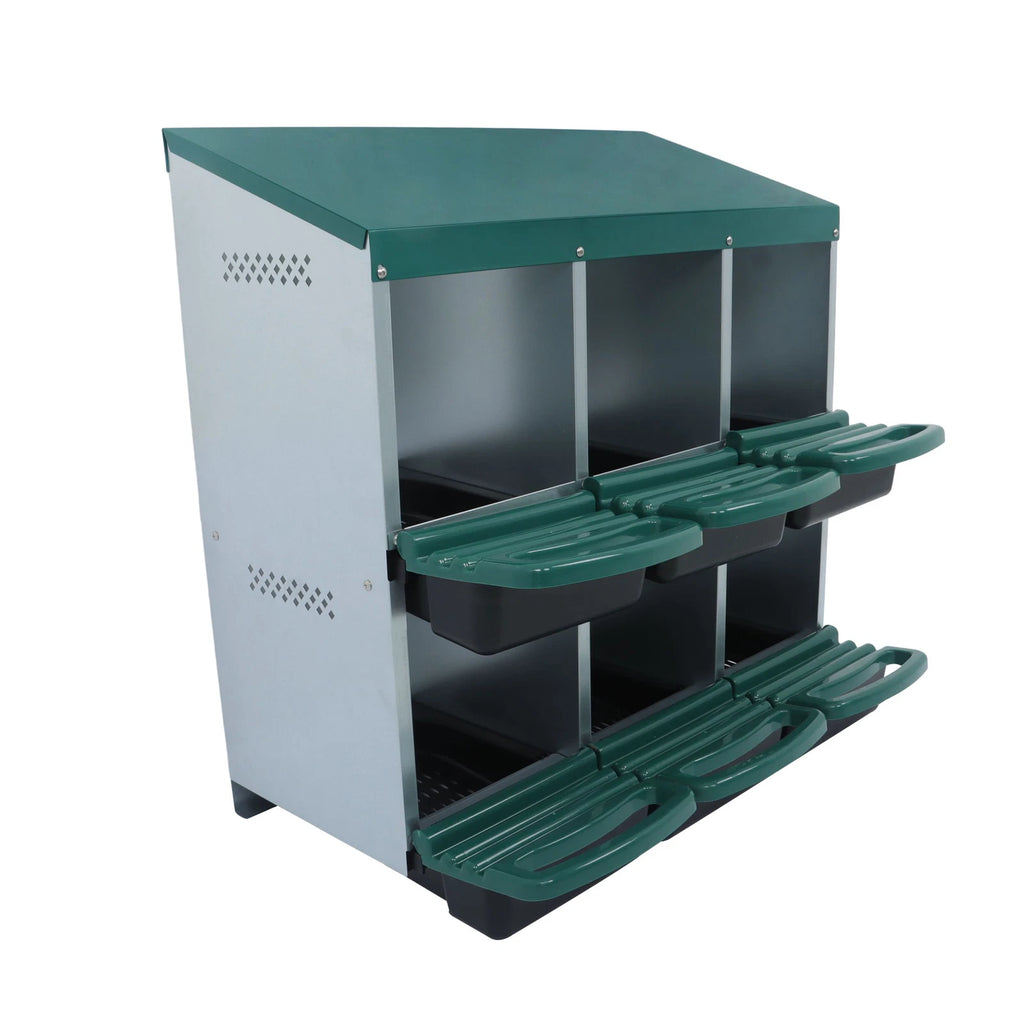 6 Hole Roll Away Nesting Box for Chicken Coop