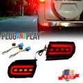 Red LED Fog Lights Kit for Toyota Land Cruiser Prado FJ150 (2010–2019)