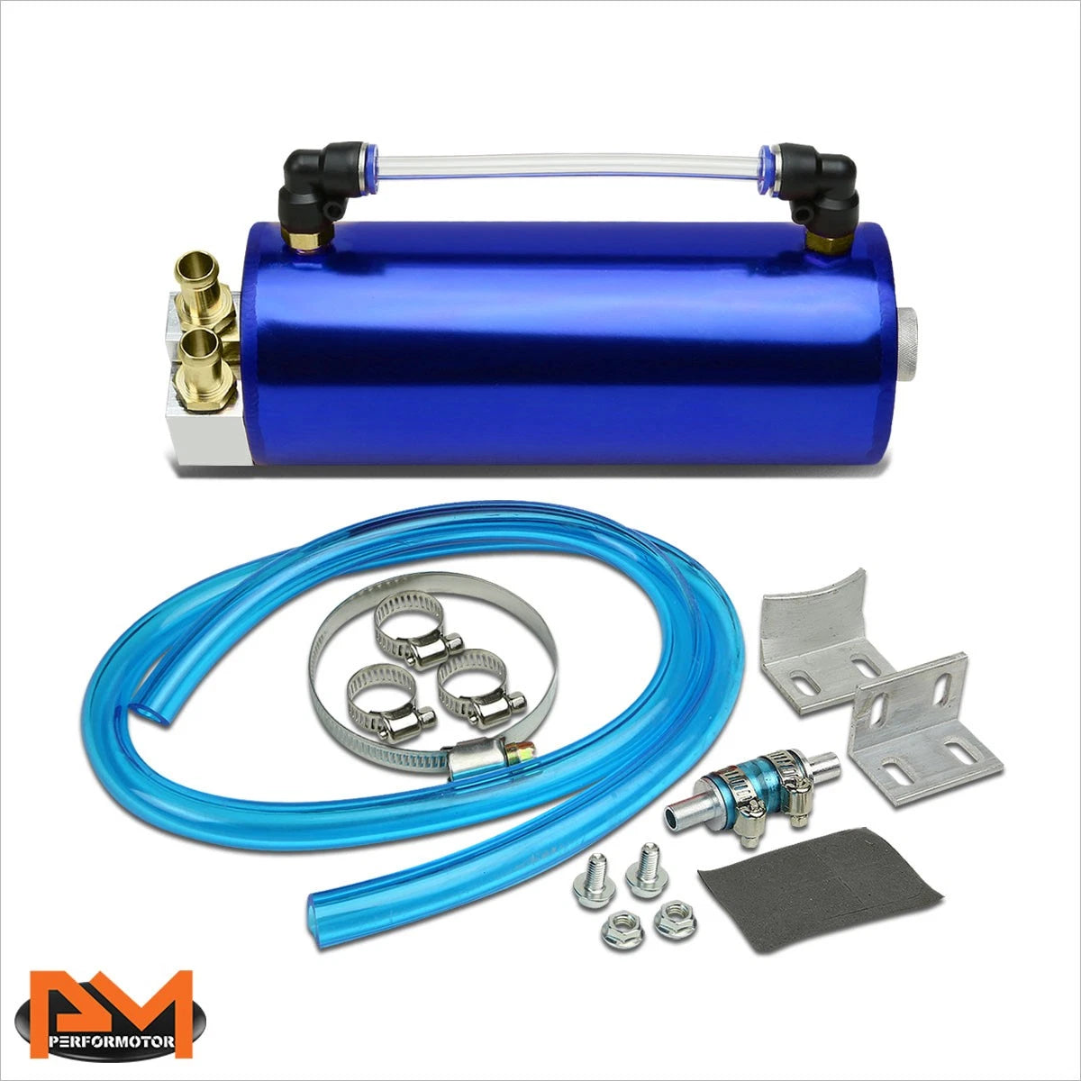 Aluminum Oil Catch Reservoir Tank for Racing Engine (with Hose & Indicator)