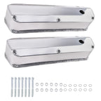 Set of 2 Fabricated Aluminum Tall Valve Covers for Ford 260 289 302 351W (1962–1985)