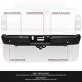 Rear Step Bumper Assembly for Ford F150 (2021–2023) w/o Sensor Holes, Tow Package, Black