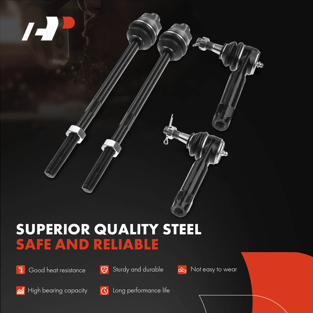 6X Inner & Outer Tie Rods & Front Lower Ball Joints for Chevy Silverado