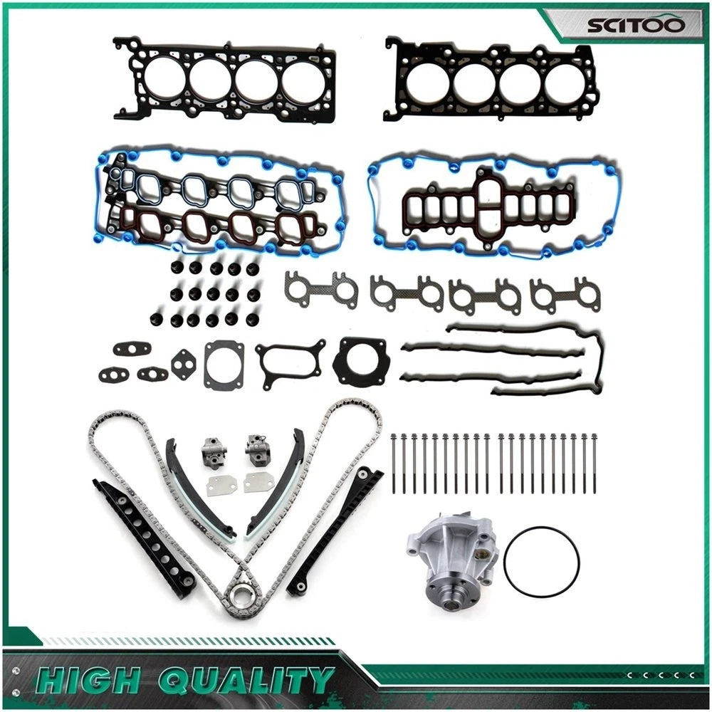 Water Pump Timing Chain Kit Head Gasket Set for Ford F-250 (1999)