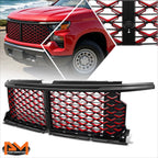 Badgeless Diamond Mesh Front Bumper Grille for Silverado 1500 LT RST (2022–2026)