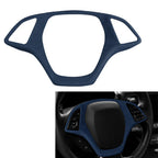 Suede Steering Wheel Cover for Chevrolet Corvette C7 (2014-2019) Blue