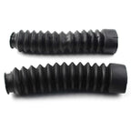 Rubber Front Fork Dust Cover Boots for Motorcycle Universal Black