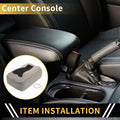Center Console Cover for Chevrolet Silverado (2014–2023) Microfiber Leather Zipper Grey
