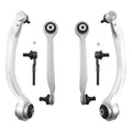 Front Upper Lower Control Arm w/ Ball Joint Tie Rod for Audi A6/S6/RS6 (1998–2004)