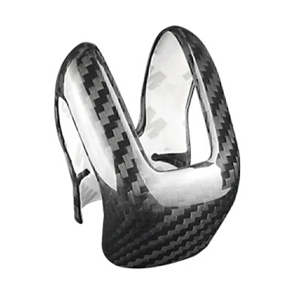 Black Carbon Fiber Gear Shift Knob Cover for Volvo XC60 XC90 S60 S90 (2010-2023)