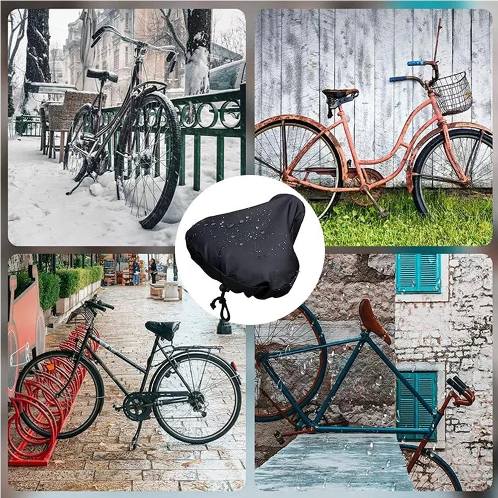 Waterproof Bike Saddle Cover with Elastic for All Bikes (Universal Fit)