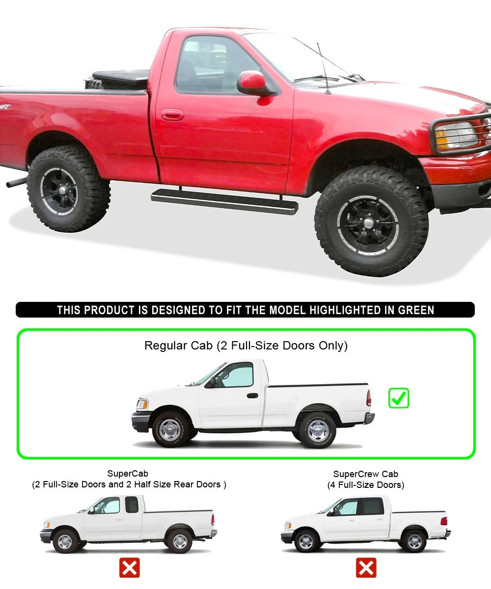 6-Inch Running Boards for Ford F150 F250 LD Regular Cab (1997-2003)