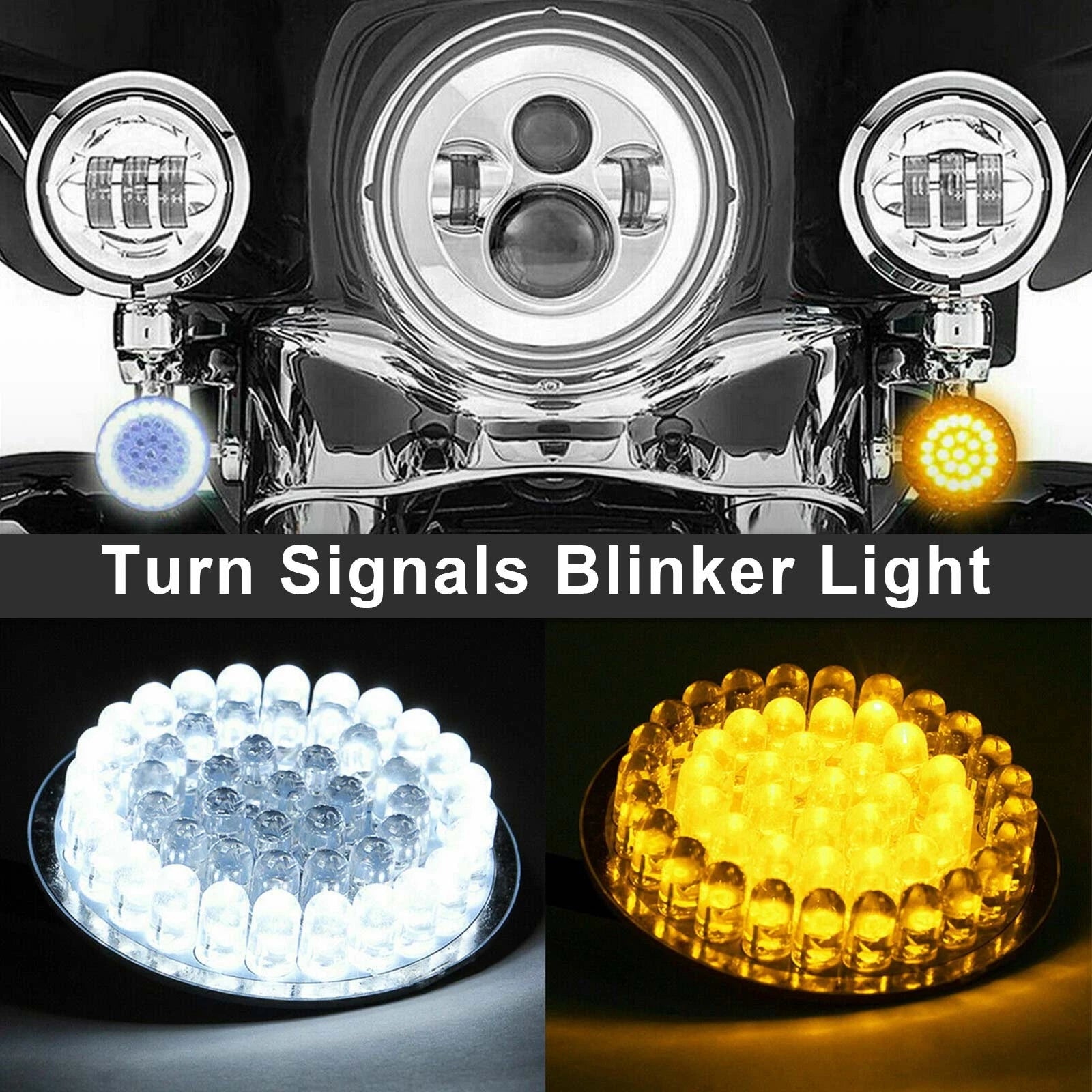 2Pcs 1157 LED Turn Signal Blinker Lights for Harley Dyna Softail