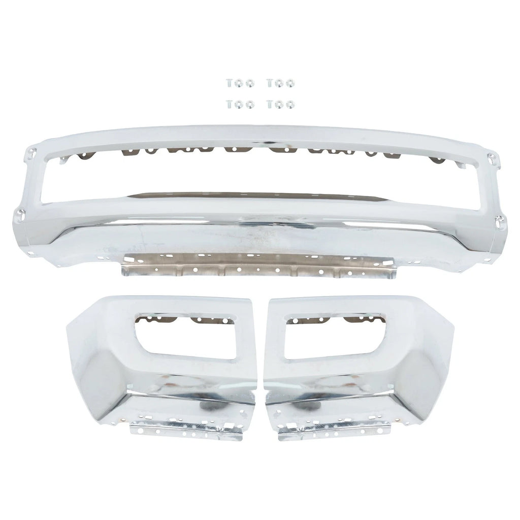 Steel Split Front Bumper for Ford F250 F350 (2017–2019) Chrome Durable