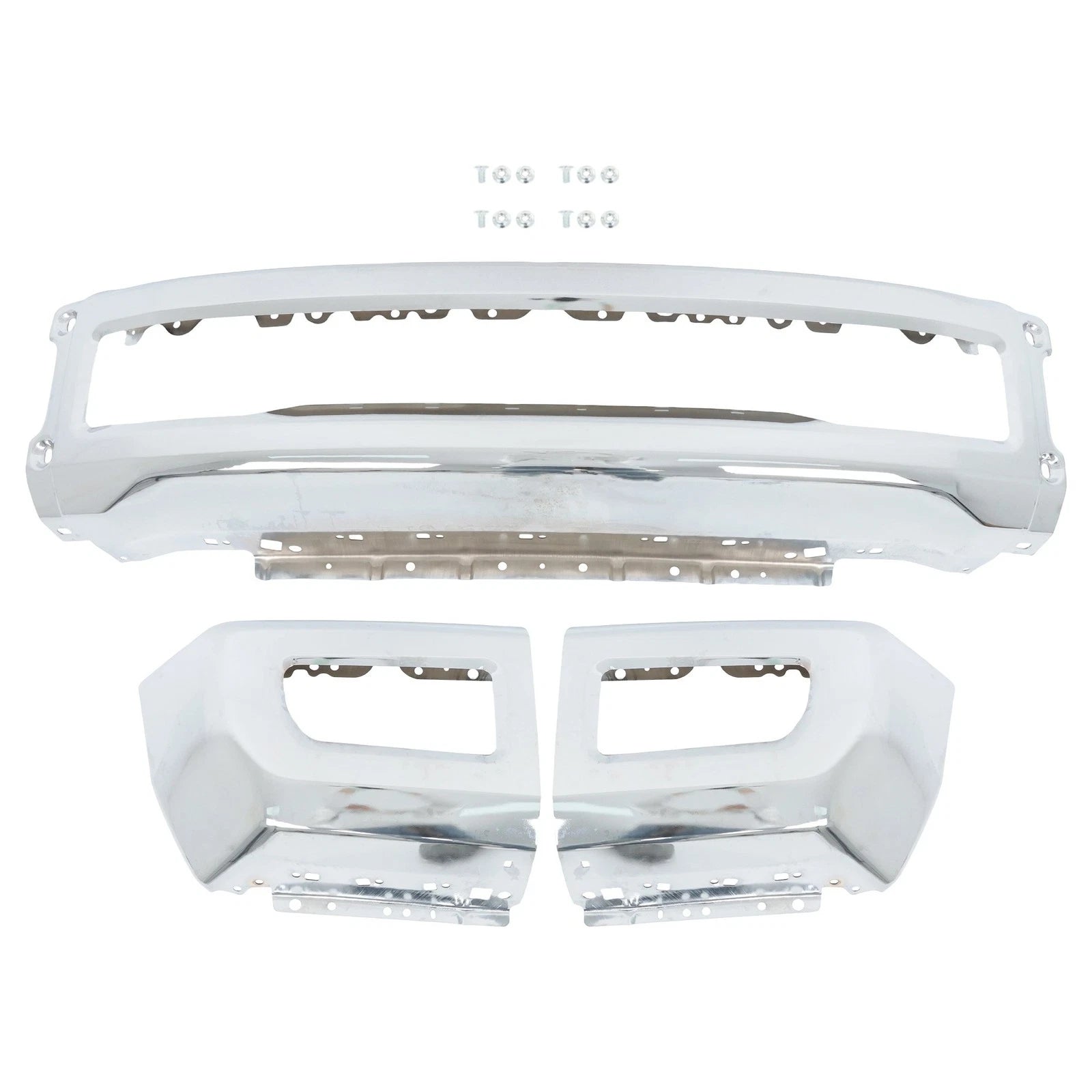 Steel Split Front Bumper for Ford F250 F350 (2017–2019) Chrome Durable
