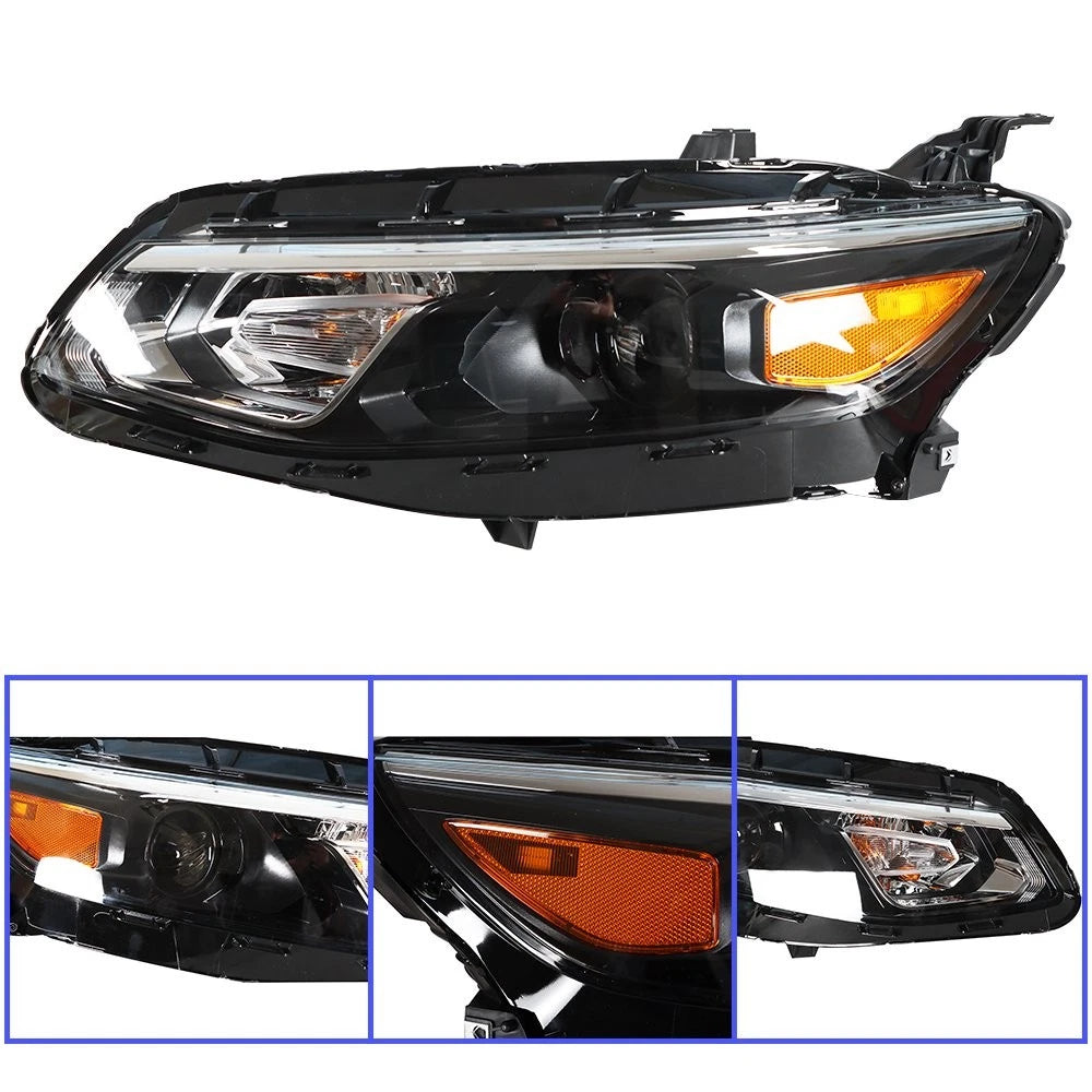 Set of 2 Projector Headlights for Chevrolet Malibu (2016-2018) Halogen
