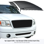 Stainless Steel Black Horizontal Billet Grille Insert for Ford F-150 (2006-2008)
