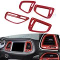 Carbon Fiber Center Console Air Vent Outlet Trim for Dodge Challenger (2015–2019)