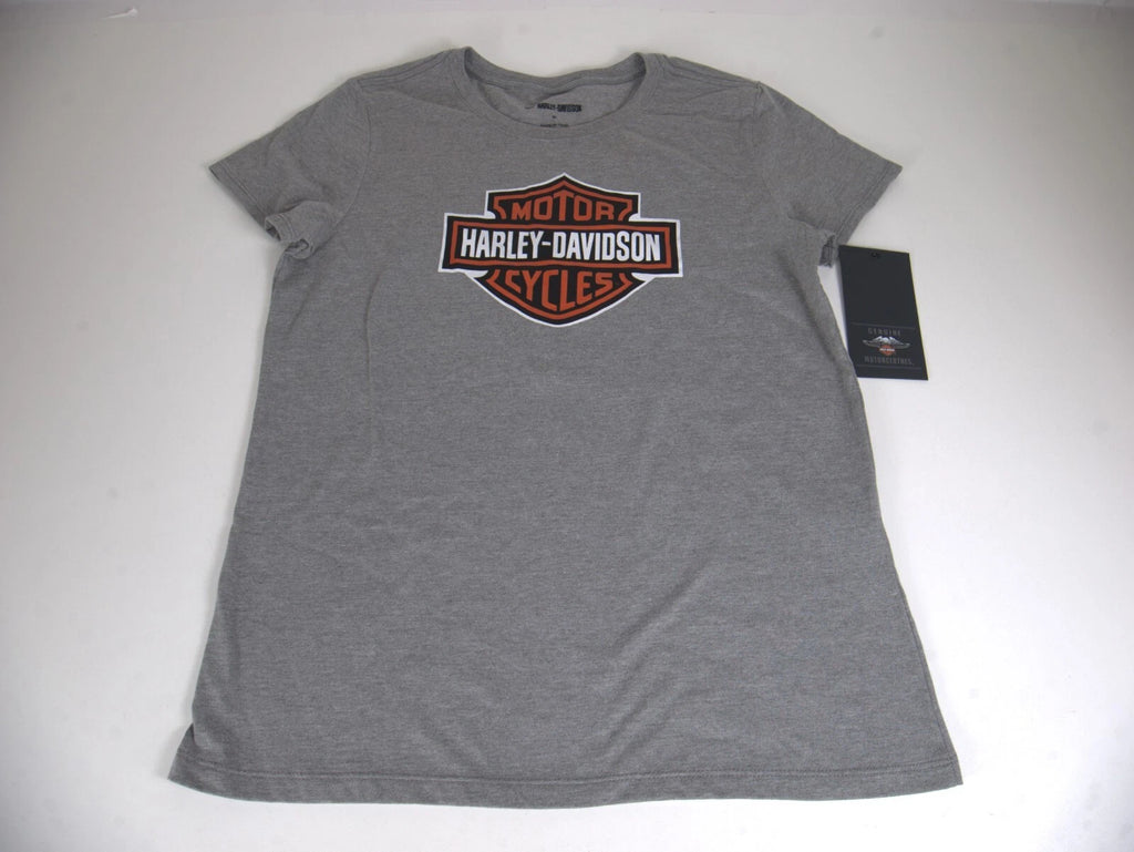 Harley Davidson Women's Gray Bar & Shield Graphic T-Shirt Size Medium