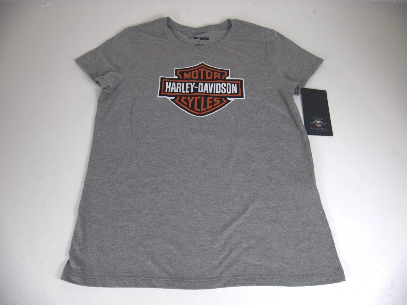 Harley Davidson Women's Gray Bar & Shield Graphic T-Shirt Size Medium
