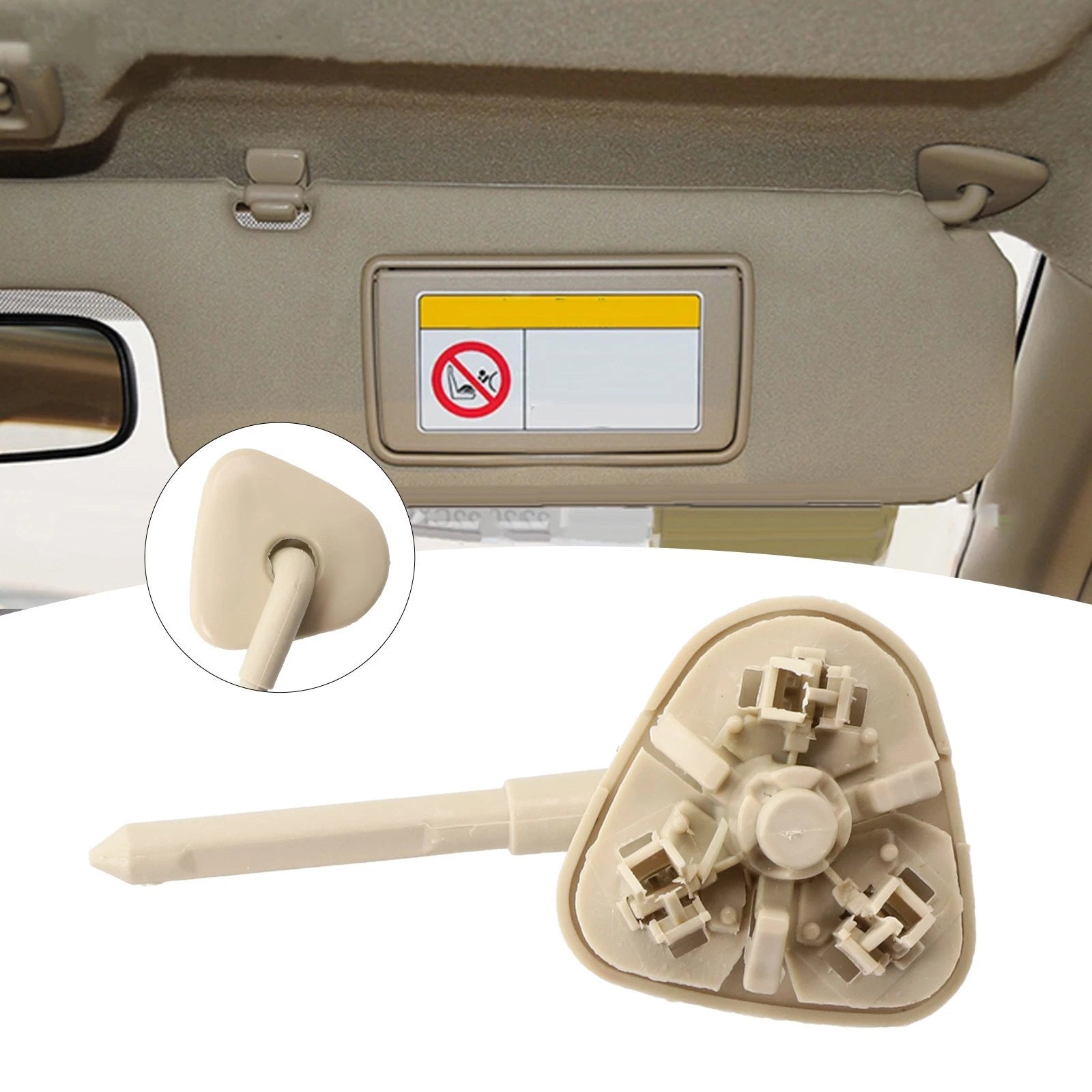 Set of 2 Sun Visor Clips for Corolla (2003–2012) - Fixed Clip Replacement