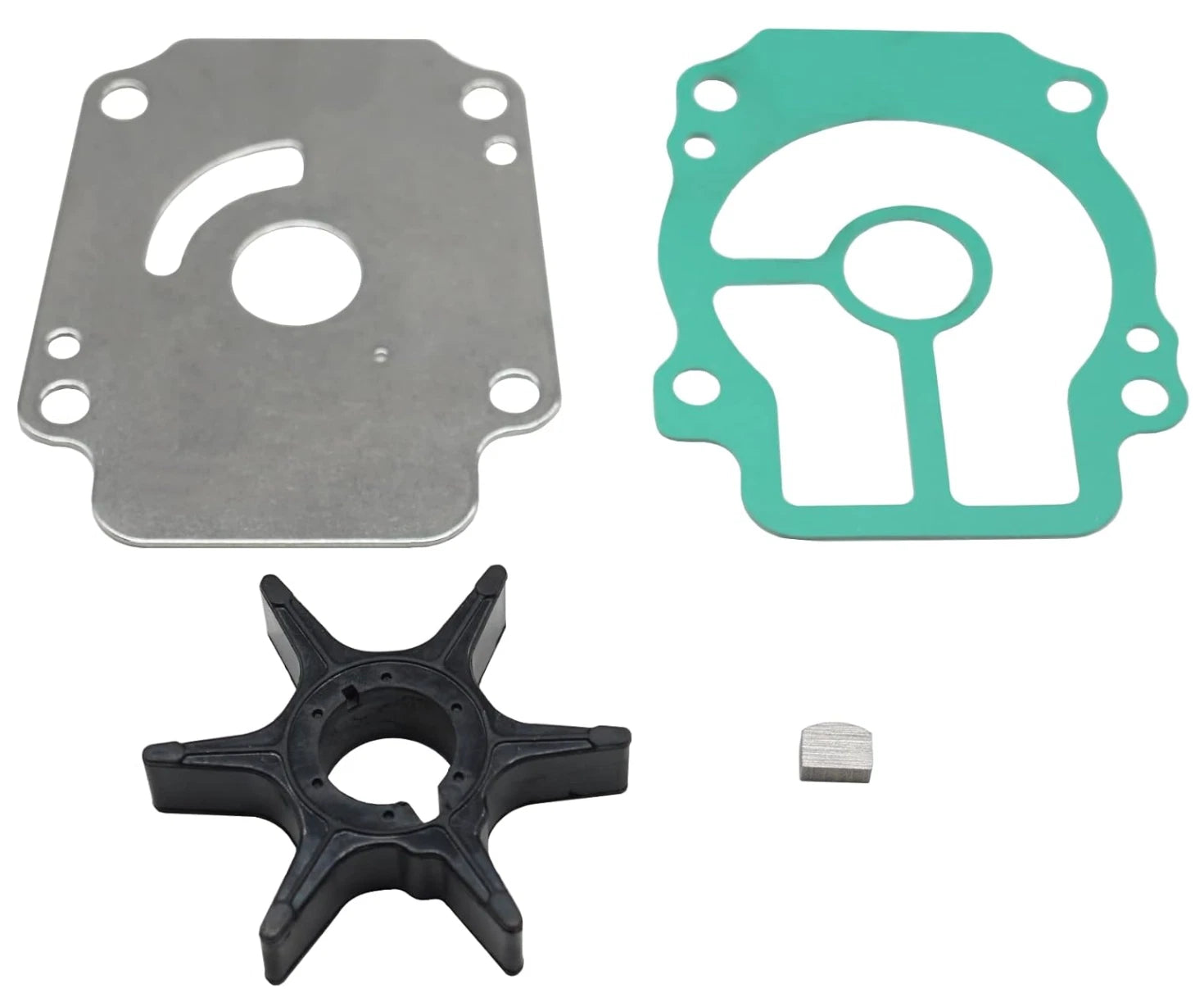 Outboard Water Pump Impeller & Plate for Suzuki 4-S (17461-94L00, 17471-94L20)