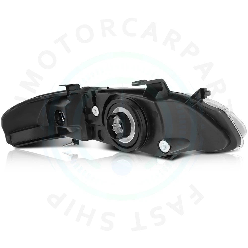 Pair Black Housing Headlights for Nissan Sentra (2000–2003)