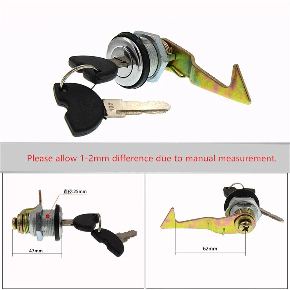 Rear Trunk Tail Box Lock Set w/ Keys for Honda Yamaha Suzuki (Modified)