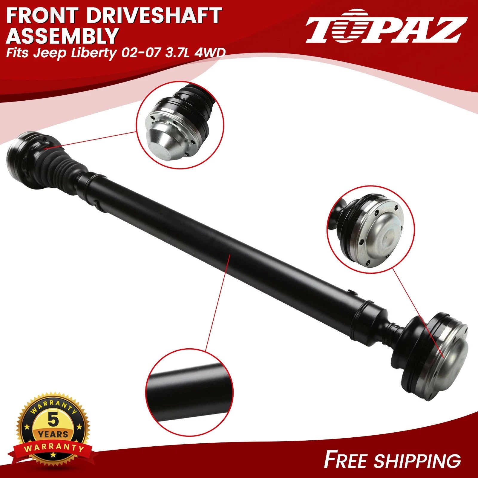 Front Driveshaft Assembly for Jeep Liberty (2002–2007) 4WD