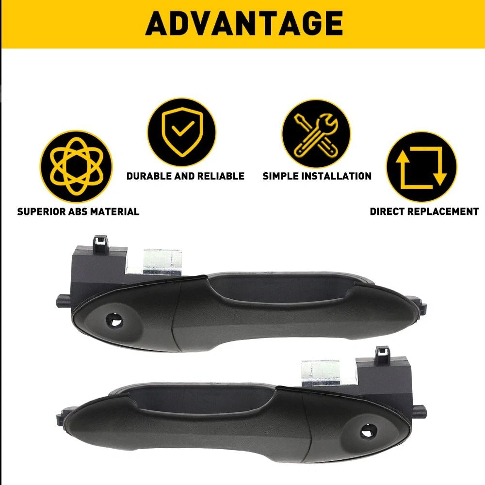 Exterior Front Door Handle w/ Bracket for Ford Focus (2000–2007) LH + RH