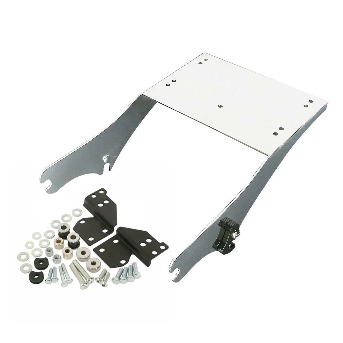 Chrome Trunk Mount Rack with Docking Kit for Harley Touring (1997–2008)