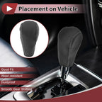 Gear Shift Knob Cover for Ford Edge (2011–2014) Gray Faux Leather