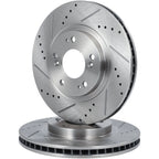 Front Drilled Slotted Brake Rotors for Chrysler Sebring Jeep Compass (2007–2016)