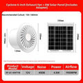 12V Brushless Solar Exhaust Fan for Bathroom Kitchen Window Ventilation
