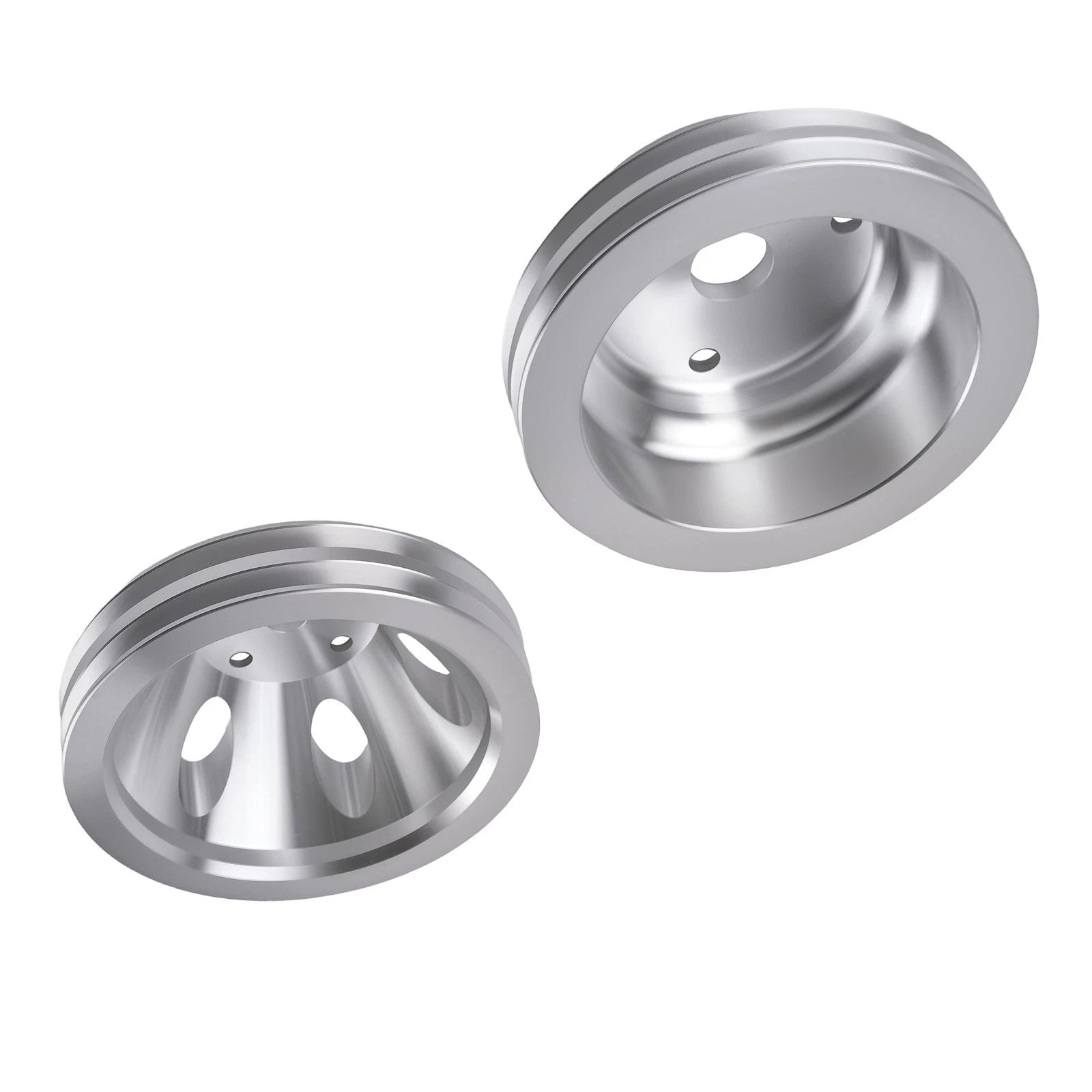 Double Groove V-Belt Pulley Kit for Chevy Small Block 265-400 V8 (1965–1986)
